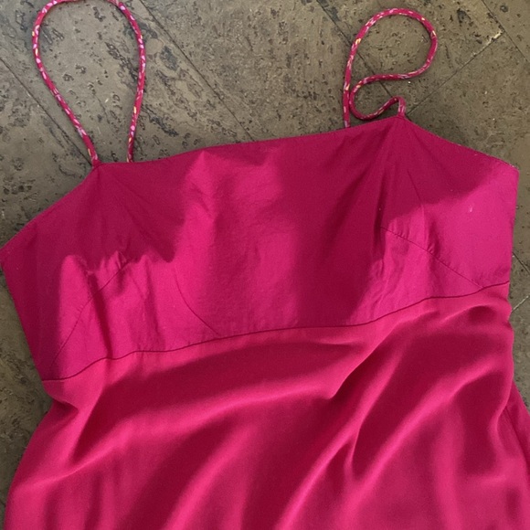 Gap Y2K  red floral, empire waist, spaghetti straps! Tiered ruffle! Size 6 - Picture 13 of 16